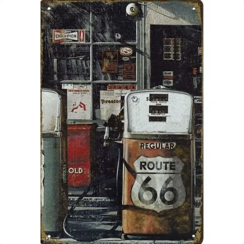 US Route 66 знак мира Олово Бар Паб Настенный декор Ретро металлический