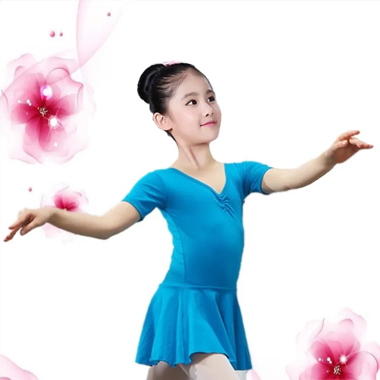 Новый стиль Детская танцевальная одежда цельнокроеное платье для девочек балета