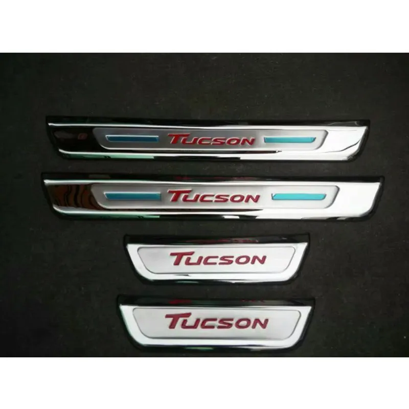Аксессуары подходят для Hyundai Tucson двери scuff панели порога Шаг накрыватель