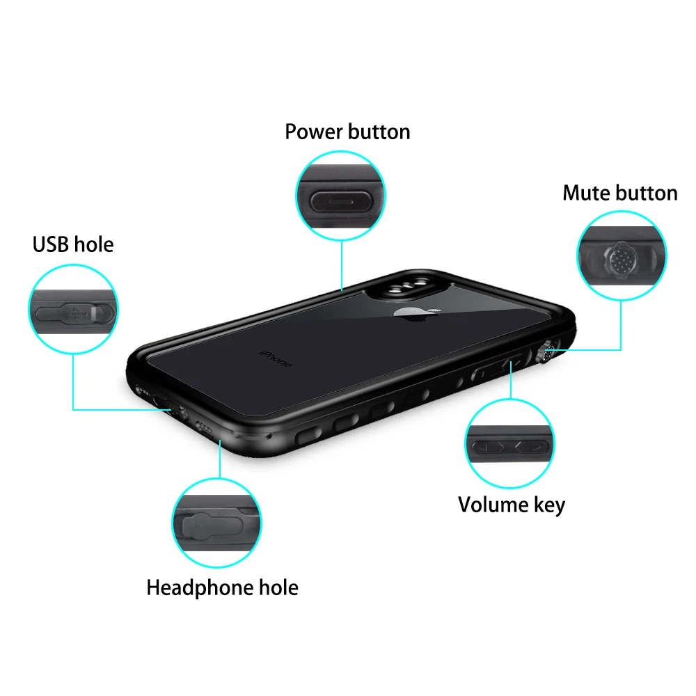 Водонепроницаемый чехол для IPhone IP68 Подводный ПК + ТПУ 6 6s Plus 7 8 X XS XR MAX coque |