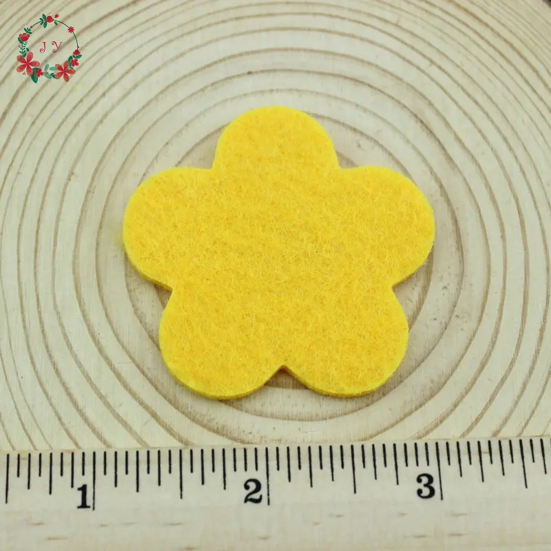 100 шт./лот 5 см Ткань Войлок пять лепестков в форме цветка сливы аппликация виде