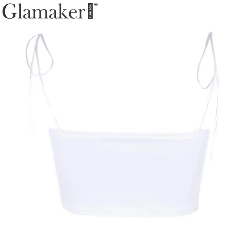 Glamaker, сексуальный кружевной топ с v-образным вырезом, открытая спина, Женский Белый Топ без бретелек, весенние топы, Топики, женские летние пляжные винтажные Топы на бретельках
