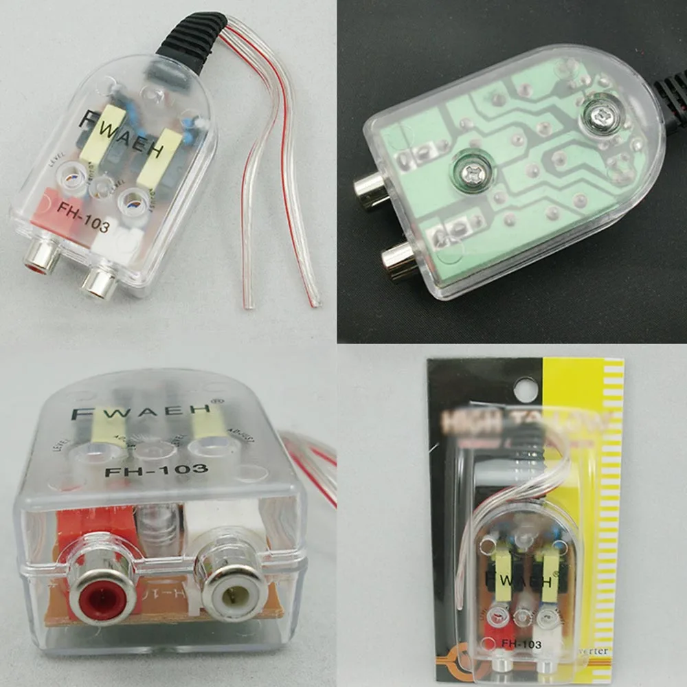 12 В RCA автомобильный стерео радио динамик высокий и низкий RCA линия аудио сопротивление конвертер динамик высокий и низкий усилитель аудио сопротивление