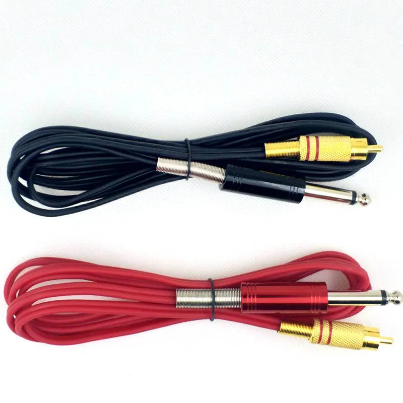 2 шт./лот RCA кусачки для татуировок черный красный резиновый силиконовый зажим