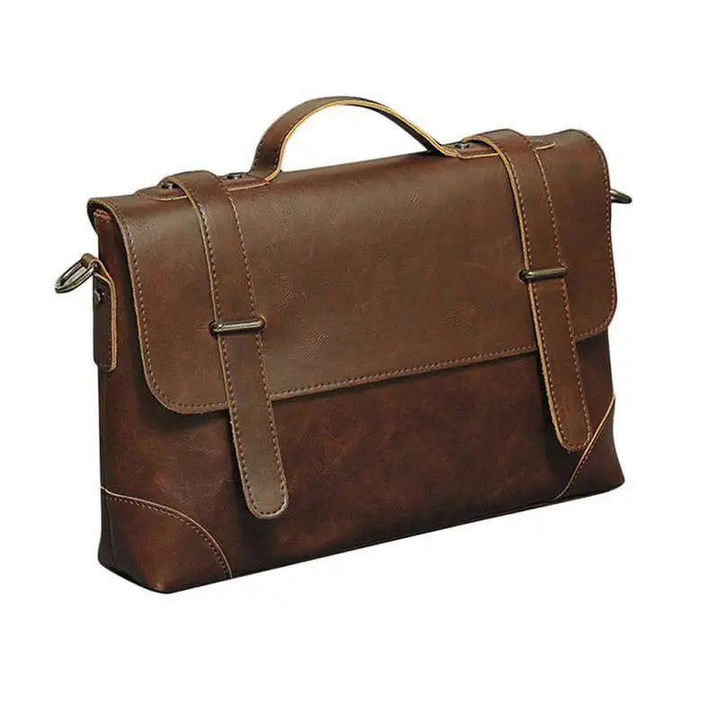 Мужской портфель Повседневная деловая сумка через плечо кожаная