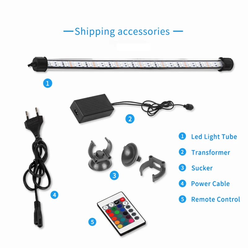 RGB светодиодный светильник для аквариума смильное освещение Погружные Подводные