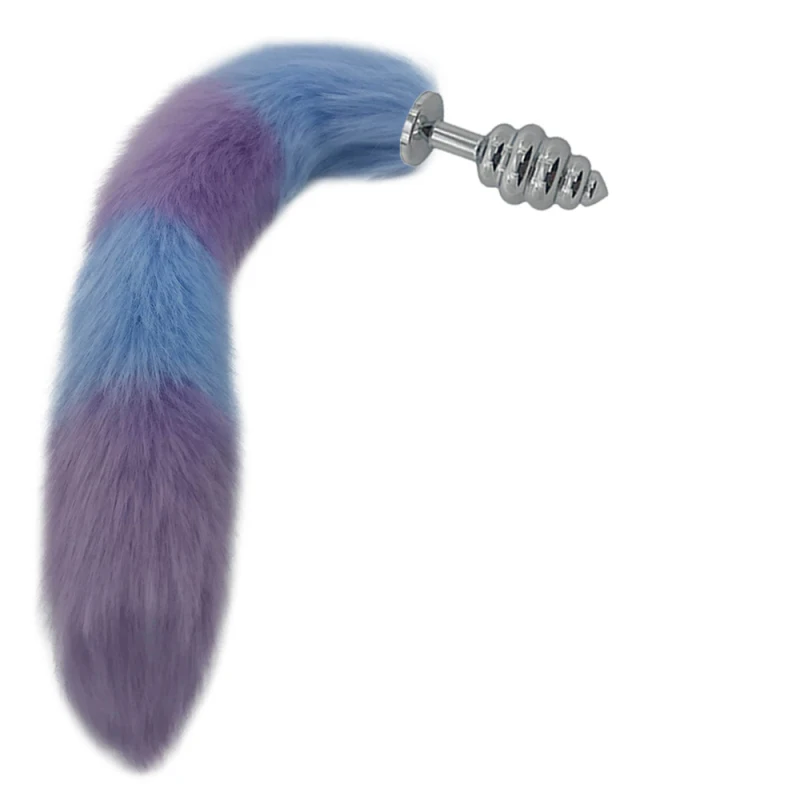 Big Anal Plug Fox Tail Stainless Steel Butt Cosplay Train Anus Massager Dilator Sex Toys Soft H8-190C | Красота и здоровье