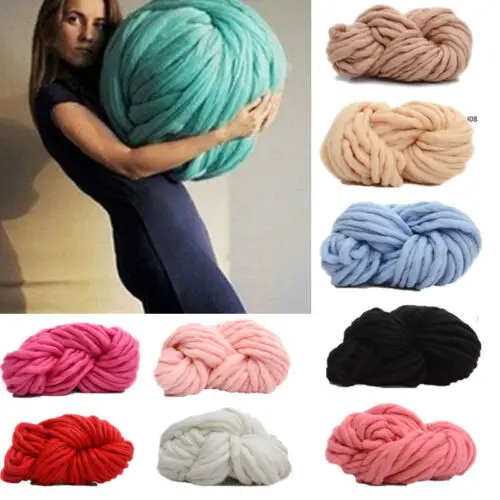 

Super Bulky Arm Knitting Wool Roving Knitted Blanket Chunky Wool Yarn Super Thick Yarn For Knitting/Crochet/Carpet/Hats