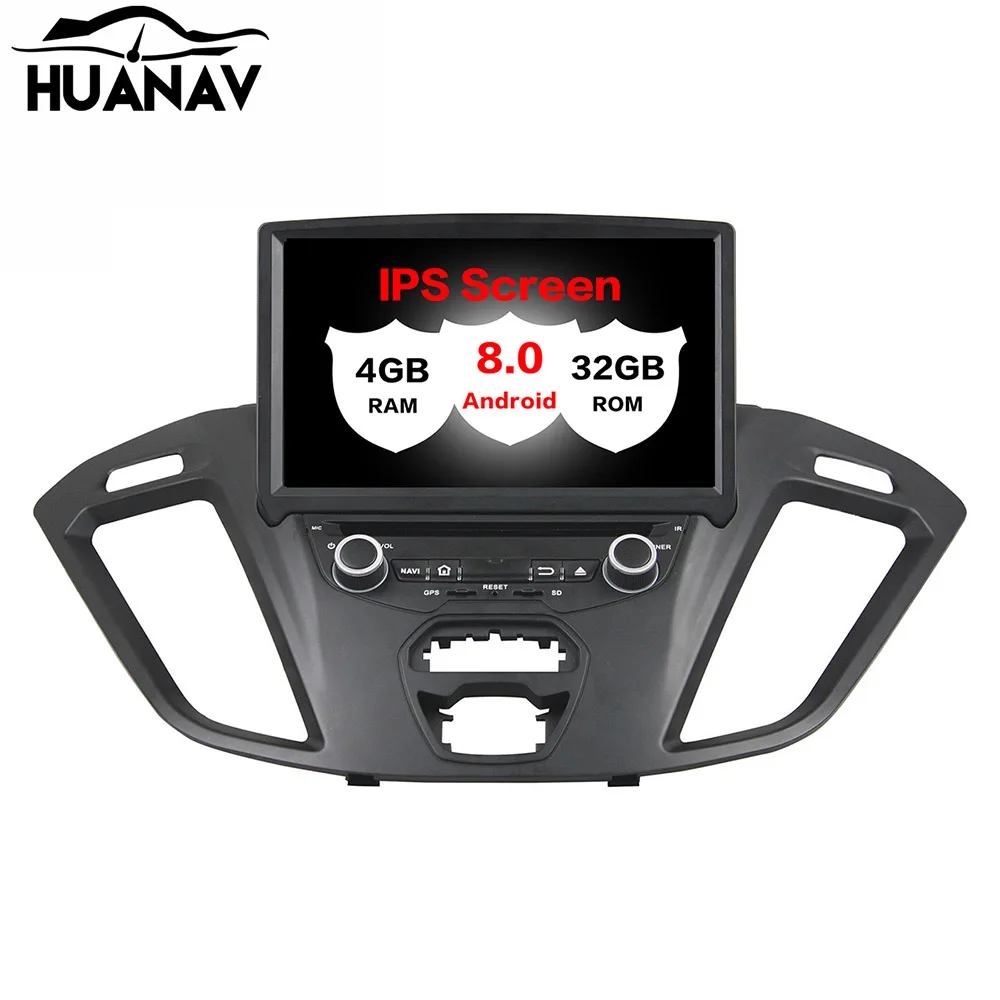 HUANVA Android 8 0 CD DVD плеер GPS навигация для Ford Transit Custom 2016 мультимедийный магнитофон