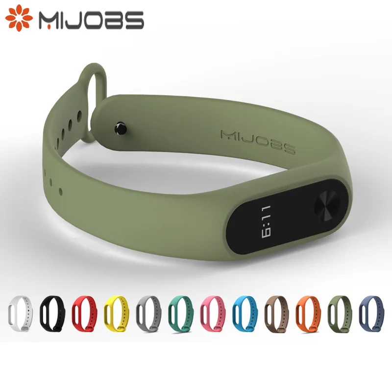 Моноцветный ремешок для Xiaomi Mi Band 2 несколько браслетов на выбор красивый и