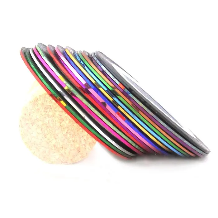 Смешанные цвета полоски палочка для ногтей аппликация DIY 3D различные Типсы