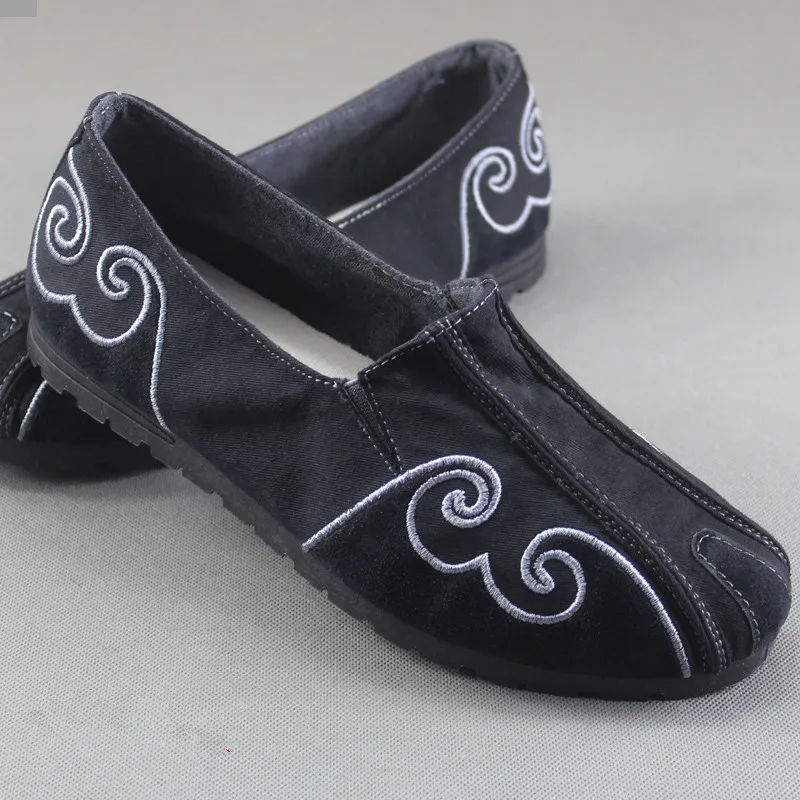 Man Casual Shoes Slip On Loafers Soft Canvas Comfortable Men Spring Summer Vintage Embroidered Ethnic Shoe Moccasins | Обувь