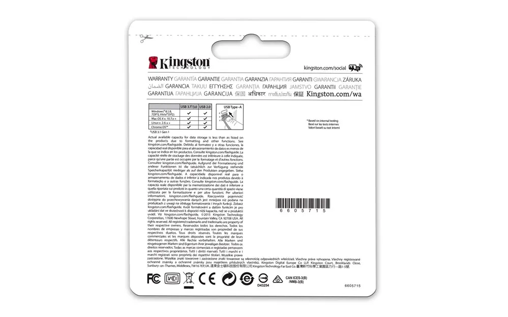 Kingston technology DataTraveler Micro 3 1 32 ГБ 0 (3 Gen 1) Conector USB Tipo A Sin tapa Metalico|USB флэш-накопители| |