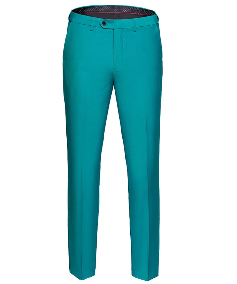 LIGHT green PYJTRL Для мужчин s Однотонная одежда Бизнес оккупации Slim Fit платье офисные брюки мужская одежда брюки для официального костюма Повседневное для Для мужчин - Цвет: LIGHT green