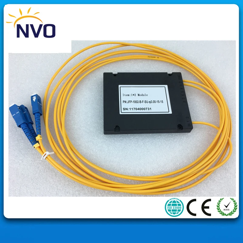 GPON EPON 1x2 ABS коробка 1*2 SC/UPC Волоконно-оптический PLC сплиттер 3 0 мм 1 м модуль |