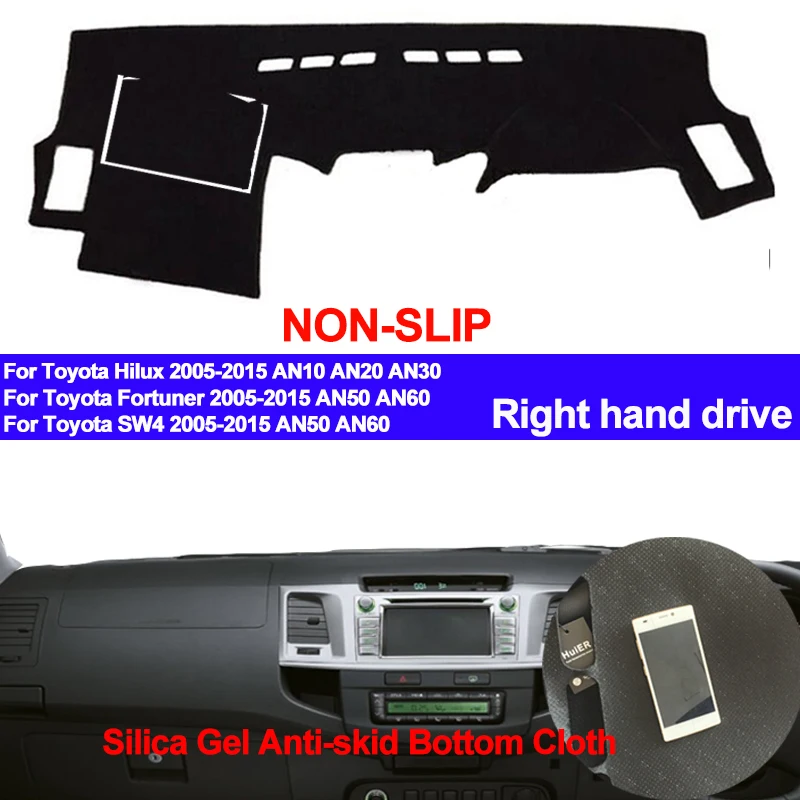 TAIJS для Toyota Fortuner Hilux SW4 2005 - 2011 2012 2013 2014 2015 Dash коврик силиконовый нескользящий