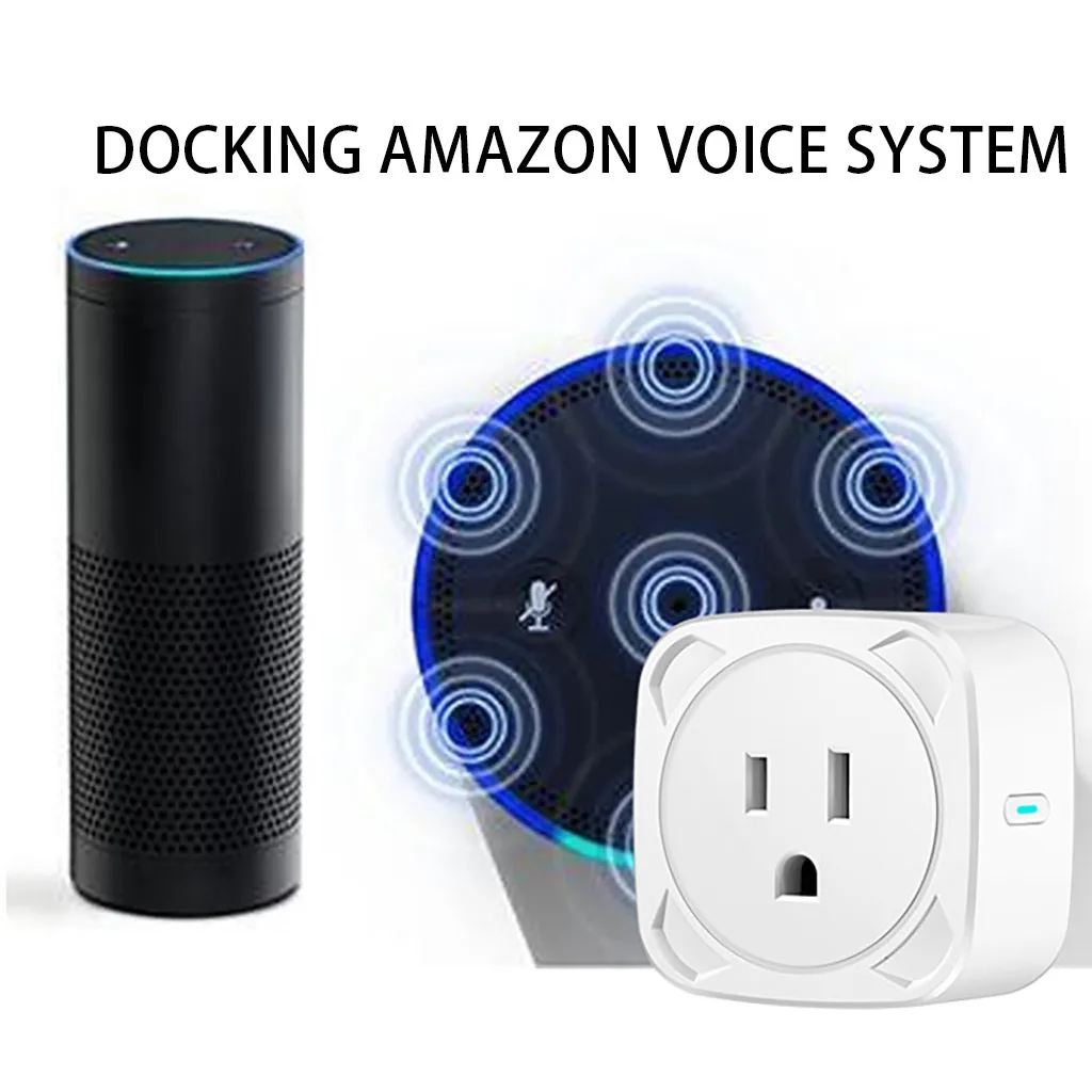 Умная Wi-Fi розетка с переключателем для дома Amazon Alexa/google электрическая 10 А 1000-2400 Вт