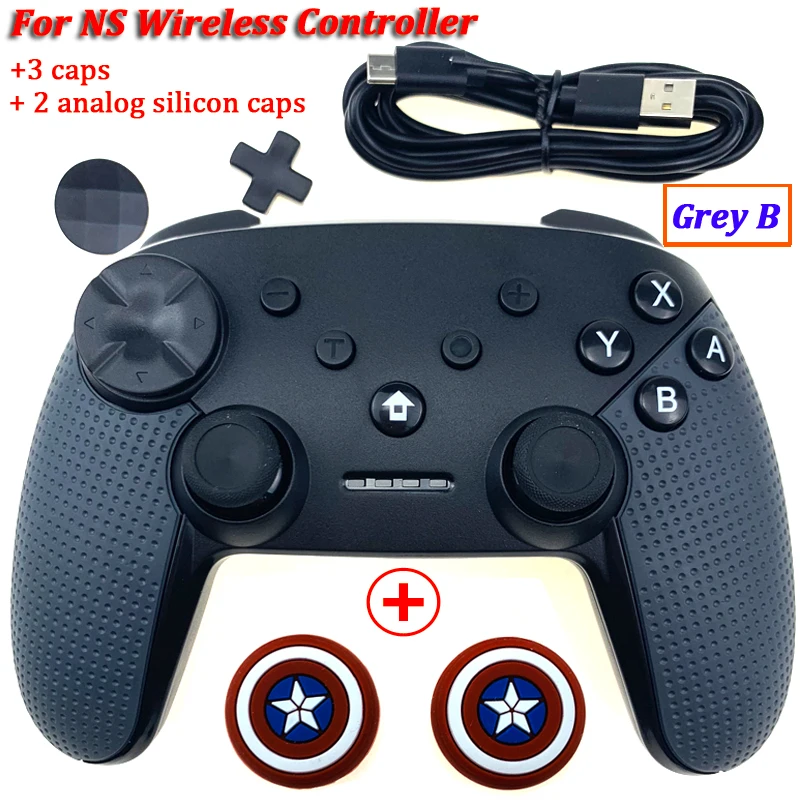 Grey B Беспроводной игровой контроллер, джойстик для Nintendo Switch Console, Bluetooth Gamepad Pro Joypad для Android/PC, аксессуары, контроллер - Цвет: Grey B