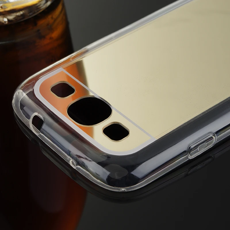 Для samsung galaxy S3 зеркальный чехол мягкий для задней крышки из ТПУ i9300 сотового