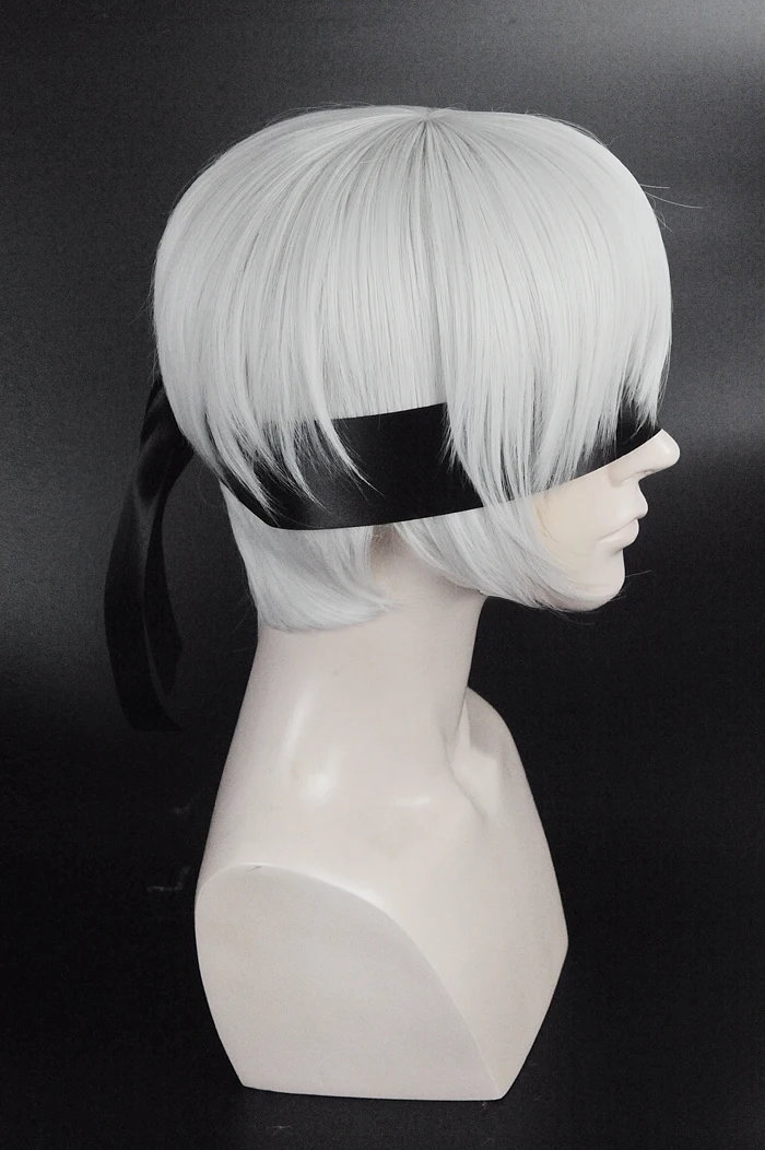 NieR: Automata 9S jorha NO.9 модель S Wistalia короткий Серебряный Белый термостойкий косплей костюм парик(не включает патч для глаз