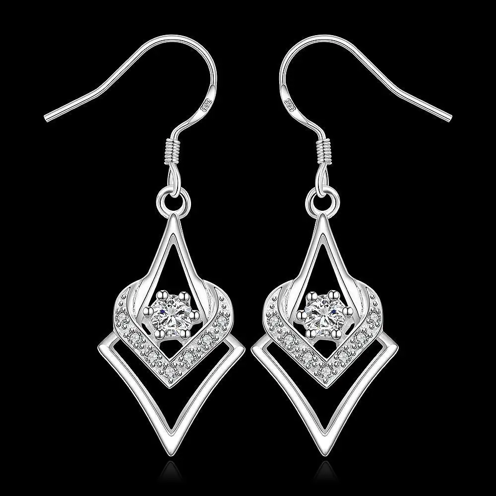 Новое Прибытие! Оптовая 925 Твердых серебряный Серьги Ювелирные Изделия E444 |