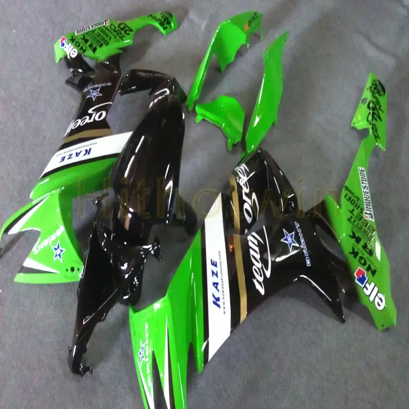 Пользовательские мотоцикла Обтекатели для ZX10R 2008 2009 2010 ZX-10R 08-10 комплект боди +