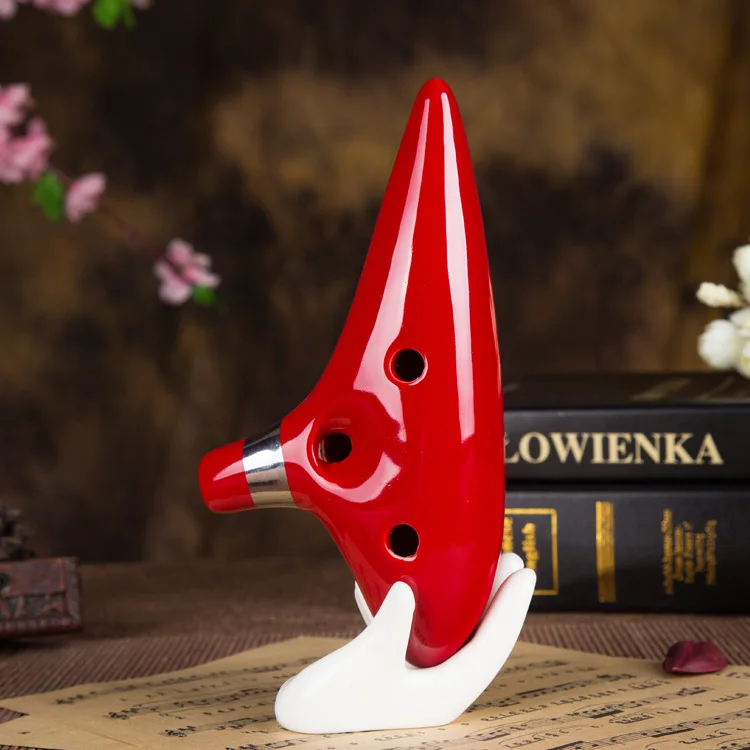 Керамическая подводная лодка Ocarina Flute Alto C с 12 отверстиями Дымчатая музыкальный