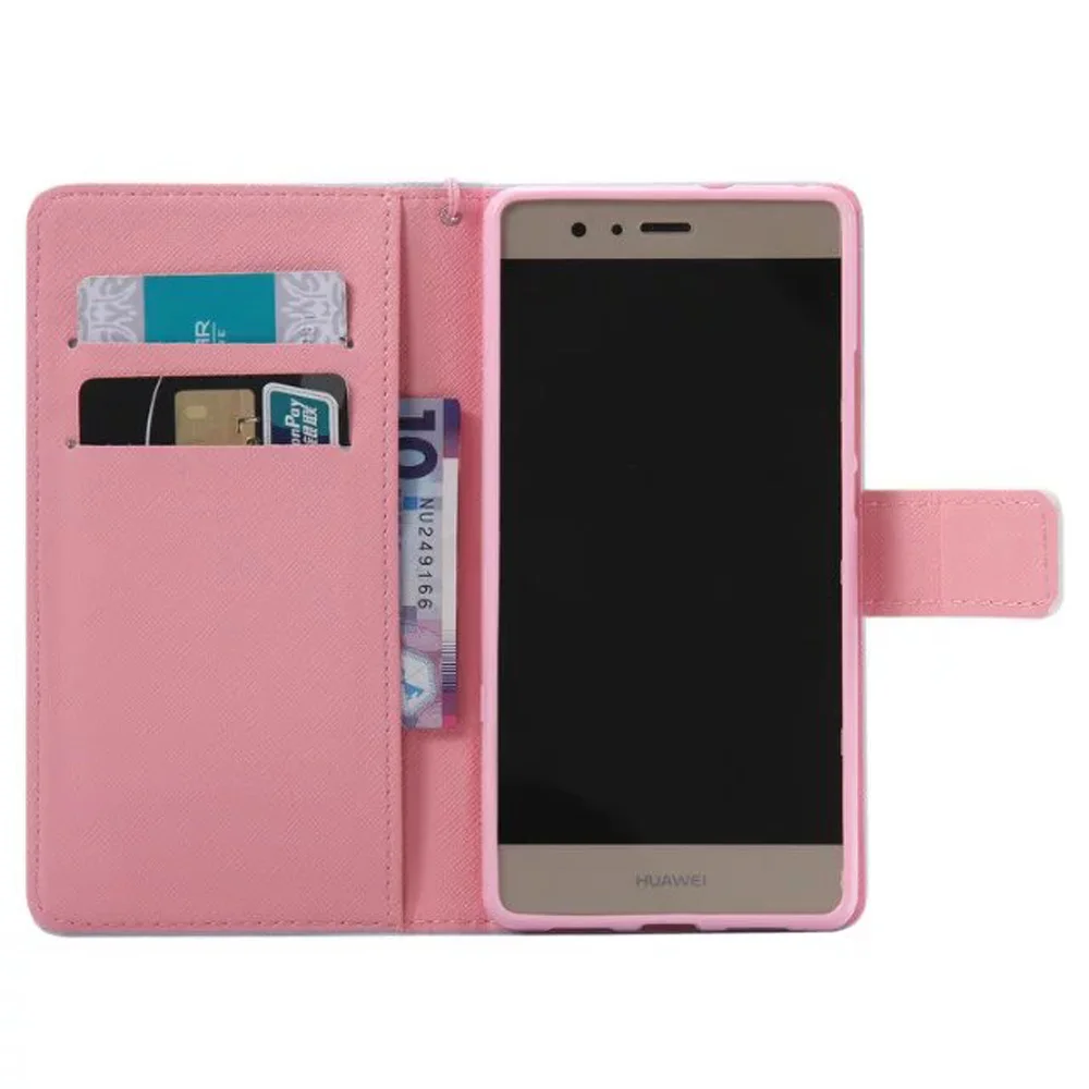Роскошный Ремешок Бумажник Кожа PU Откидная Крышка Чехол Для Huawei Ascend P9 Mini/P9 Lite