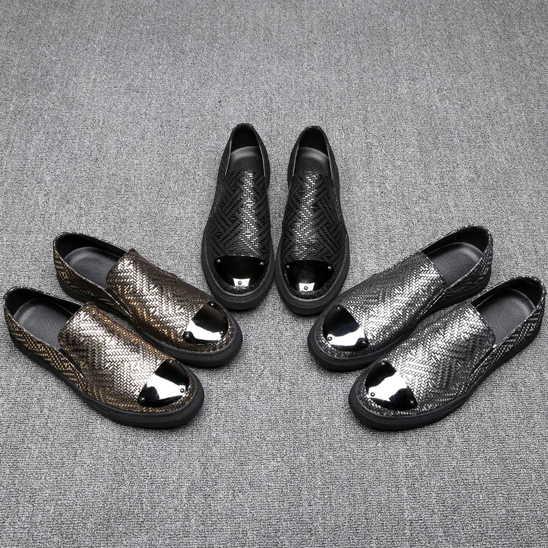 Sequined Silver Gold Crocodile Shoes Men Luxury Real Pattern Leather Casual Flats Fashion Single Low Cut Sapato Masculino | Обувь