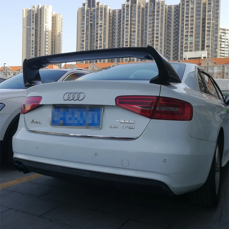 Для Audi A4 A4L надрезаемая подкладка, abs Материал заднего крыла первоклассника Цвет задний спойлер для Audi A4 B8 спойлер 2011