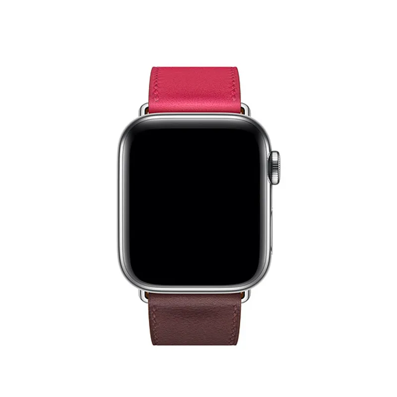 Ремешок из натуральной кожи с логотипом Herm для Apple Watch Series 5, 4, 3, 2, 1, 44 мм, 40 мм, сменный ремешок для наручных часов iWatch