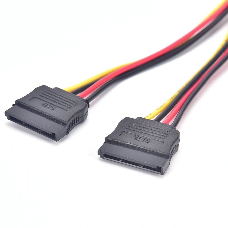 Универсальный адаптер коннектор HDD Y питания 90 градусов 15 контактный SATA кабель