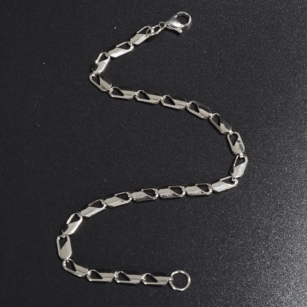 Мужской браслет из нержавеющей стали серебряный звено цепи|bracelet stainless steel|steel