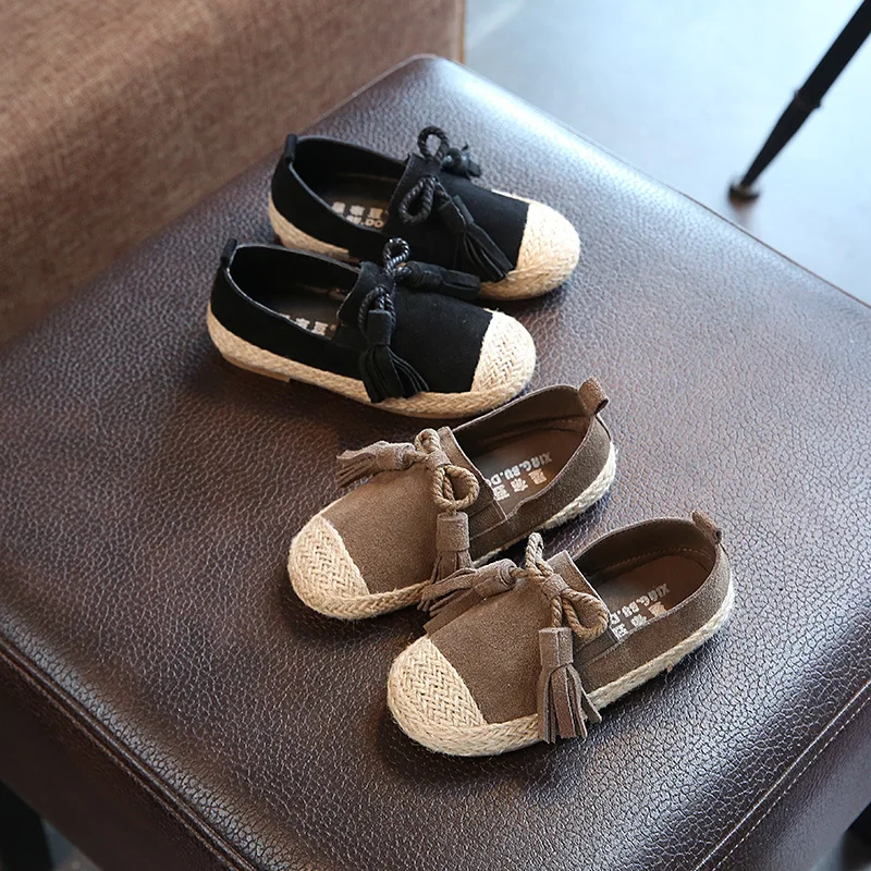 LIULIVERSON~Autumn Kids Casual Leather Shoes for Baby Boys British Flats Fringes Sneakers Girls Fisherman Sports Shoe | Детская одежда