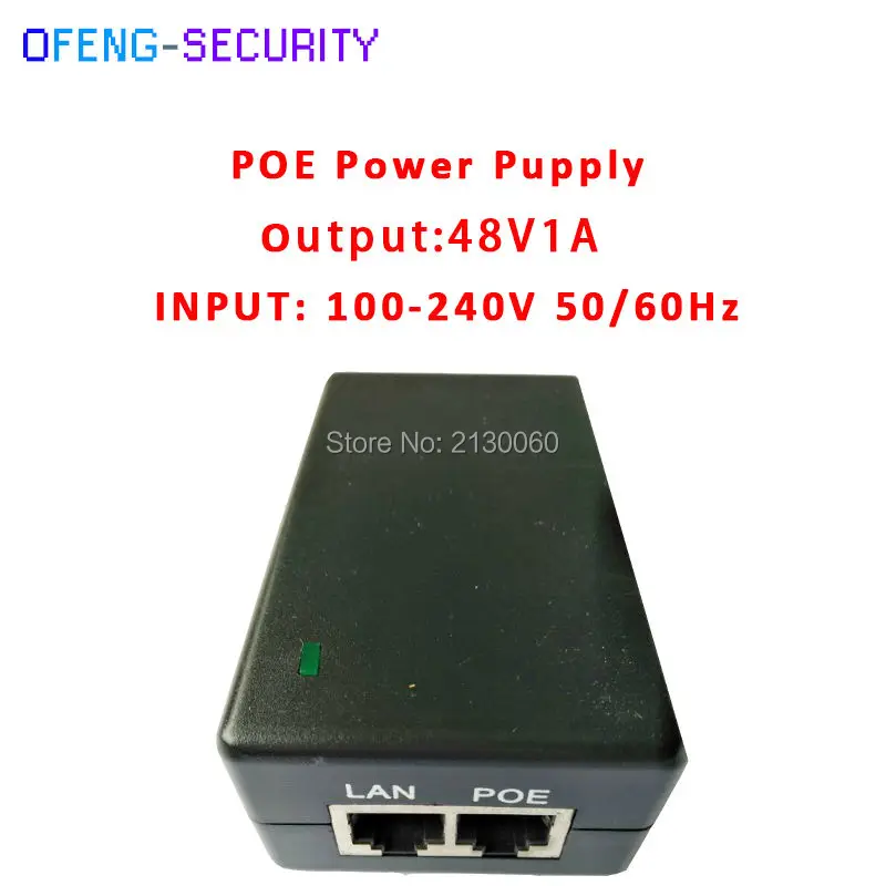 Poe инжектор 48 В 1 а POE источник питания А Вход 100 240 50/60 Гц Выход pin4/5(+) 7/8( ) для CCTV