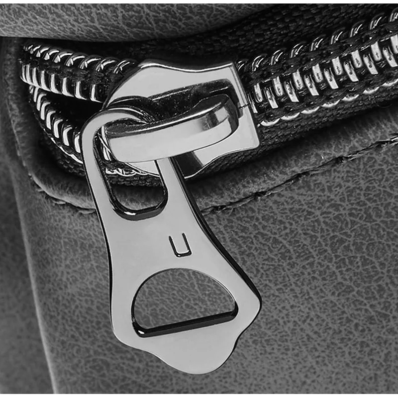 Мужской рюкзак UIYI Черный винтажный школьный из ПВХ с защитой от кражи для