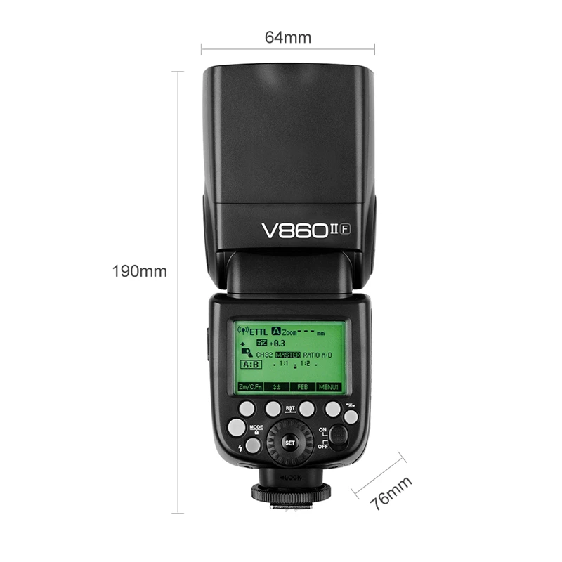 3x Godox Вспышка v860if V860II F HSS ttl 2 4G камера Speedlite литий ионный аккумулятор + X1T триггер
