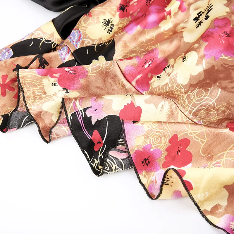 Feeetmoi кимоно женское сексуальное белье горячее атласное Эротическое с глубоким v