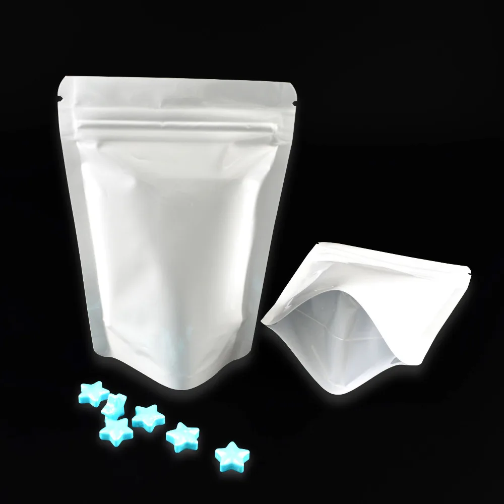 100 pcs Colored Stand Up Zip lock Foil Pouches Aluminum Standing Food Storage zip Bags Free Shipping | Дом и сад