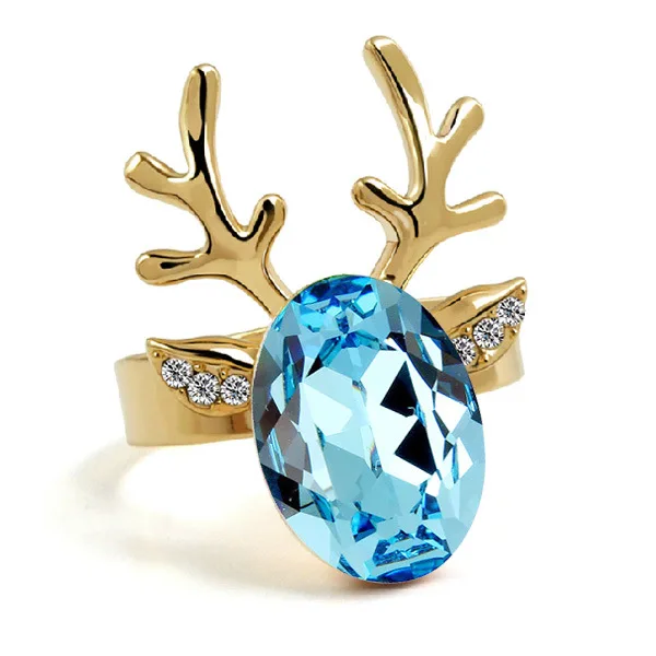 Lovely gift Austrian Crystal Ringhopupply Korean Ring fashion jewelry Personality woman | Украшения и аксессуары