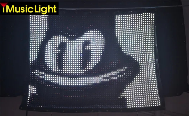 P3 LED Video Curtain High Definition 1mx1.5M Stage Background With PC/DMX controller for Weeding DJs Parties Pubs Shows | Лампы и