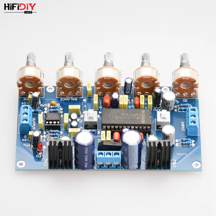 DIY HIFI аудио fever усилитель тональности доска LM4610 тон+ NE5532 Предварительный усилитель доска