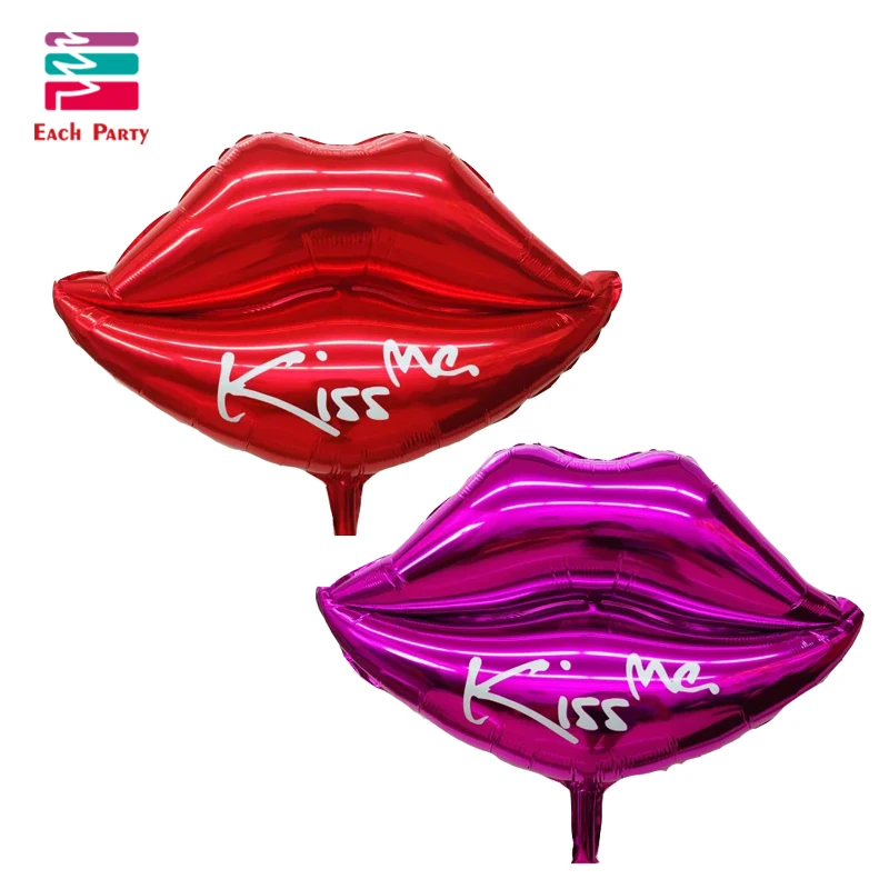 Воздушные шары из фольги Поцелуй рот праздничные воздушные с гелием для