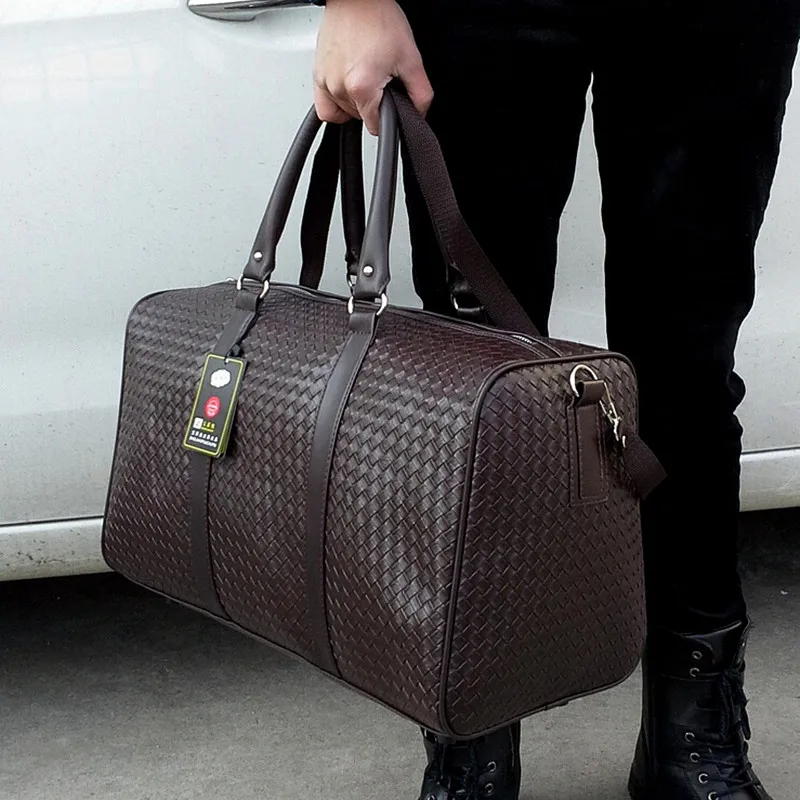 Waterproof Travel Bag Large Capacity Men Hand Luggage Travel Duffle Bags Leather Handbag Multifunction Shoulder Bag Bolsos Weeke weiju new casual travel bags men large capacity handbag luggage travel duffle bag nylon shoulder bag simple traveling bags
