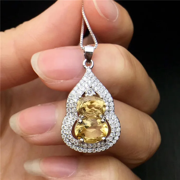 Женский кулон с топазом KJJEAXCMY boutique jewels инкрустация из чистого серебра 925 пробы