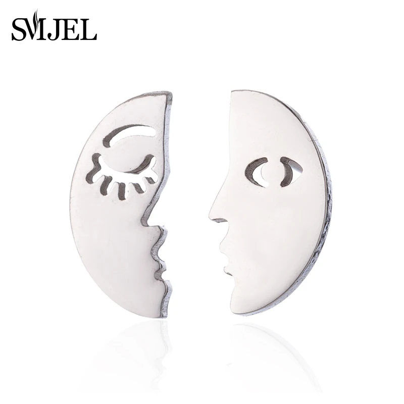 Silver GED136 SMJEL, балетные женские серьги-гвоздики, модные женские серьги из нержавеющей стали, ювелирные аксессуары, подарок на выпускной - Окраска металла: Silver GED136