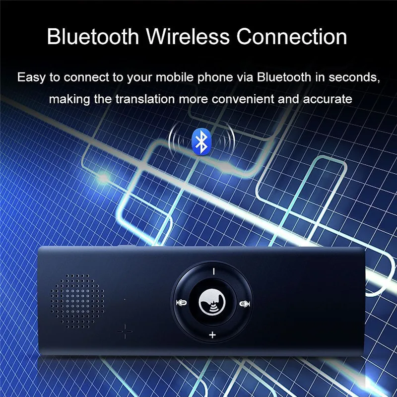 Портативный мини Интеллектуальный голосовой переводчик 40 переводчик языка Bluetooth беспроводной двухсторонний в режиме реального времени голос для путешествий бизнес
