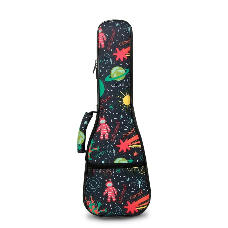 Space 30 Inches Сумка-чехол для укулеле, водонепроницаемый, электрический, 21, 23, 24, 26, 28, 30 дюймов, сопрано, концертный тенор, баритон, рюкзак для переноски, переносной, разноцветный - Цвет: Space 30 Inches