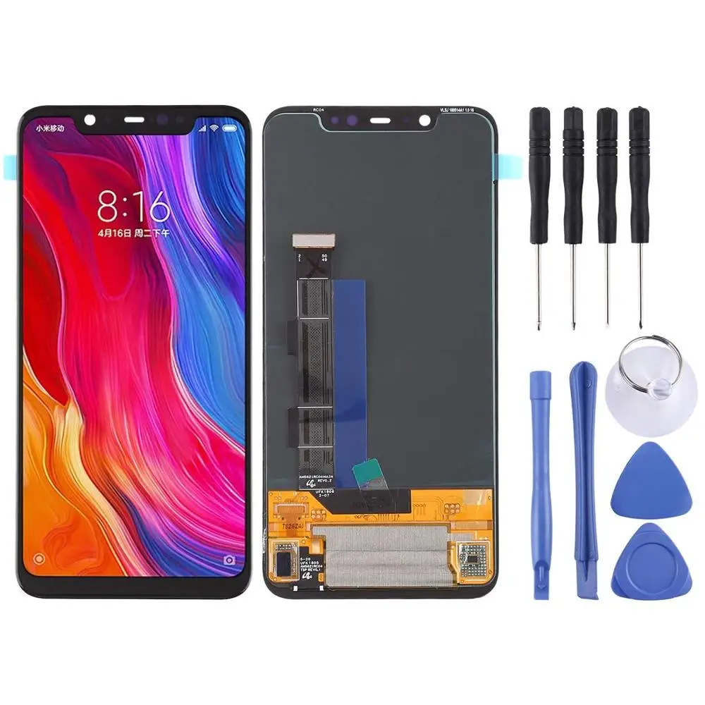 Для Xiaomi mi 8 дисплей сенсорный экран с рамкой дигитайзер сборка Замена для ЖК