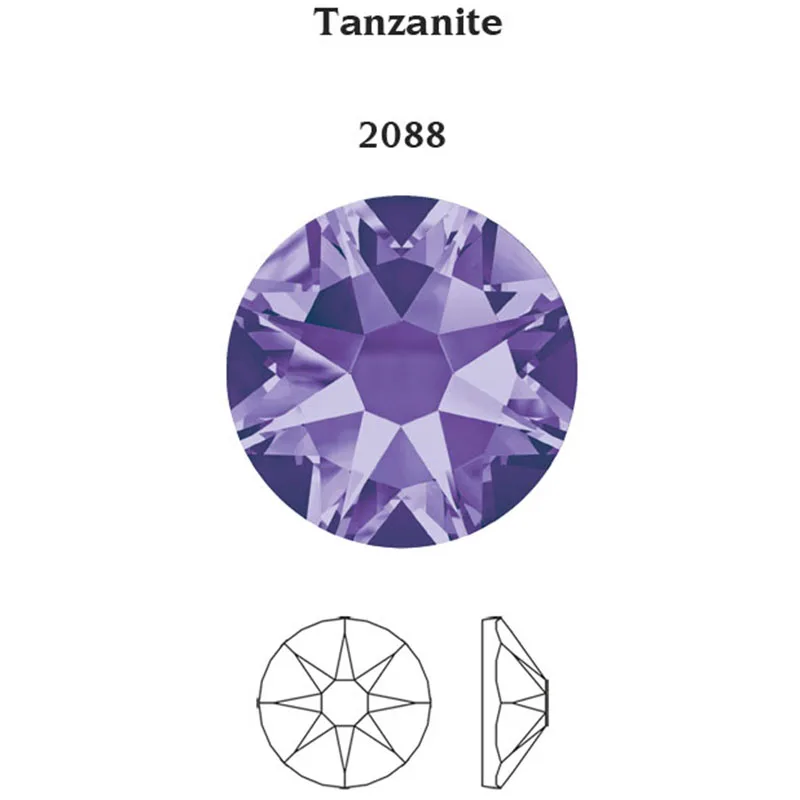 Tanzanite YANRUO 2088 Горячая фиксация хрустальные стразы стекло Горячая фиксация Стразы камень кристаллы AB железо на одежду - Цвет: Tanzanite